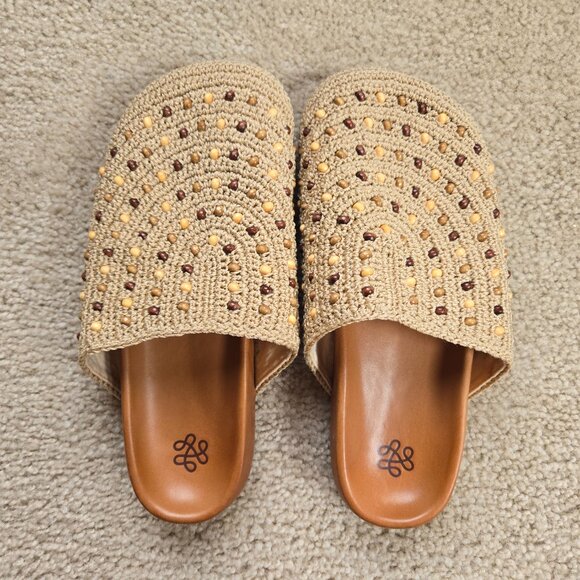 NWOT The Sak Bolinas Crochet Clogs Wood Beads Boho Size 8 - Picture 4 of 8
